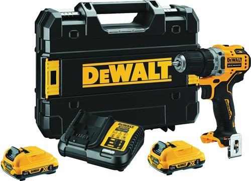 Dewalt DCD701D2 Akku-Bohrschrauber 12 V / 2x 2,0 Ah Akku + Ladegerät in T-Stak