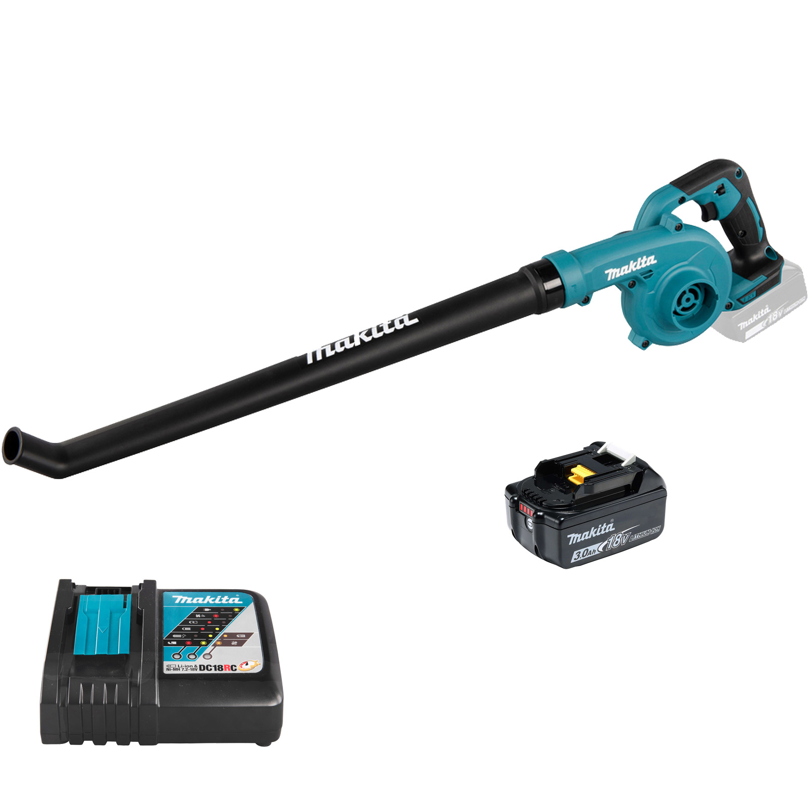 Makita DUB186RF Akku-Laubbläser 18 V / 1x 3,0 Ah Akku + Ladegerät