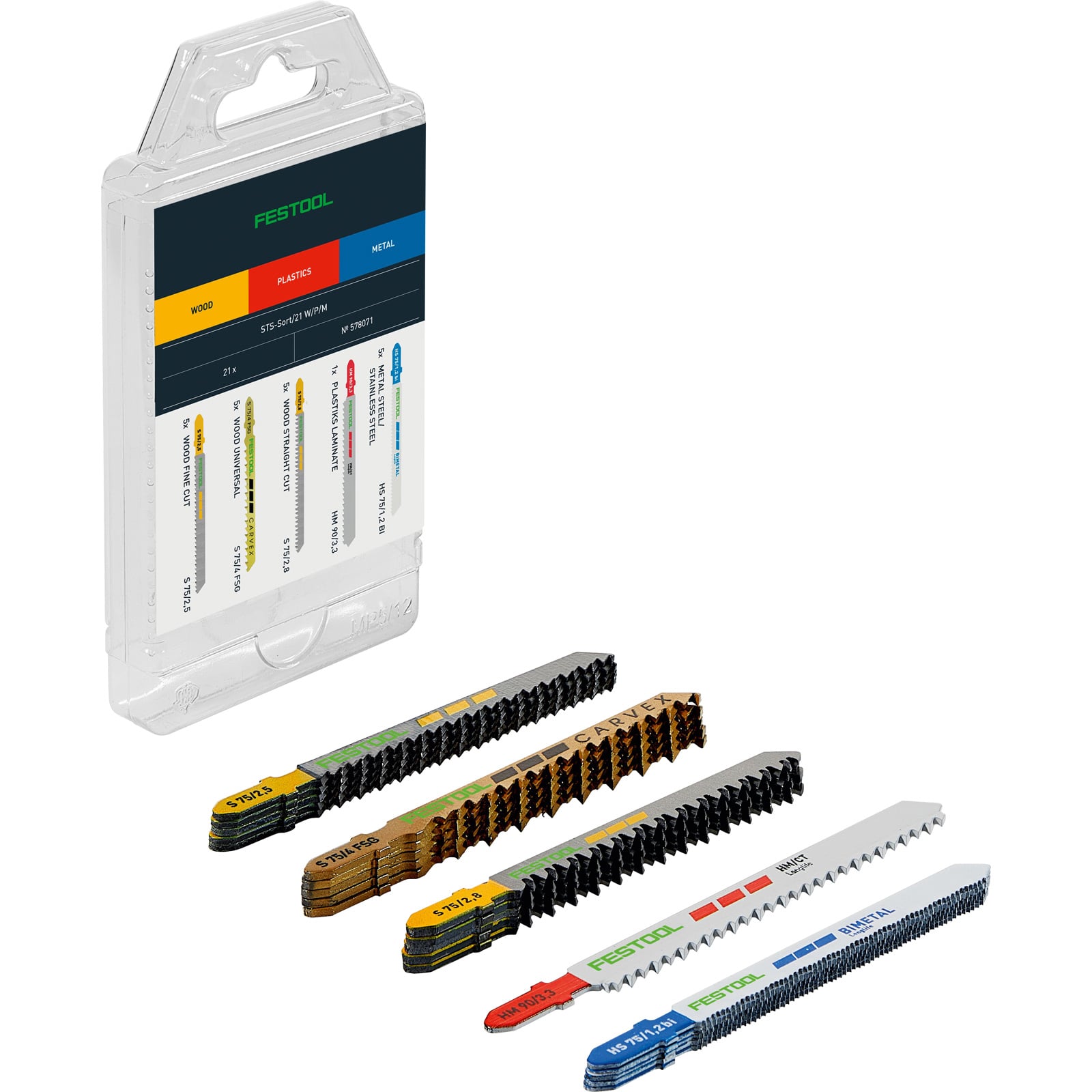 Festool Stichsägeblatt-Set STS-Sort/21 W/P/M - 578071