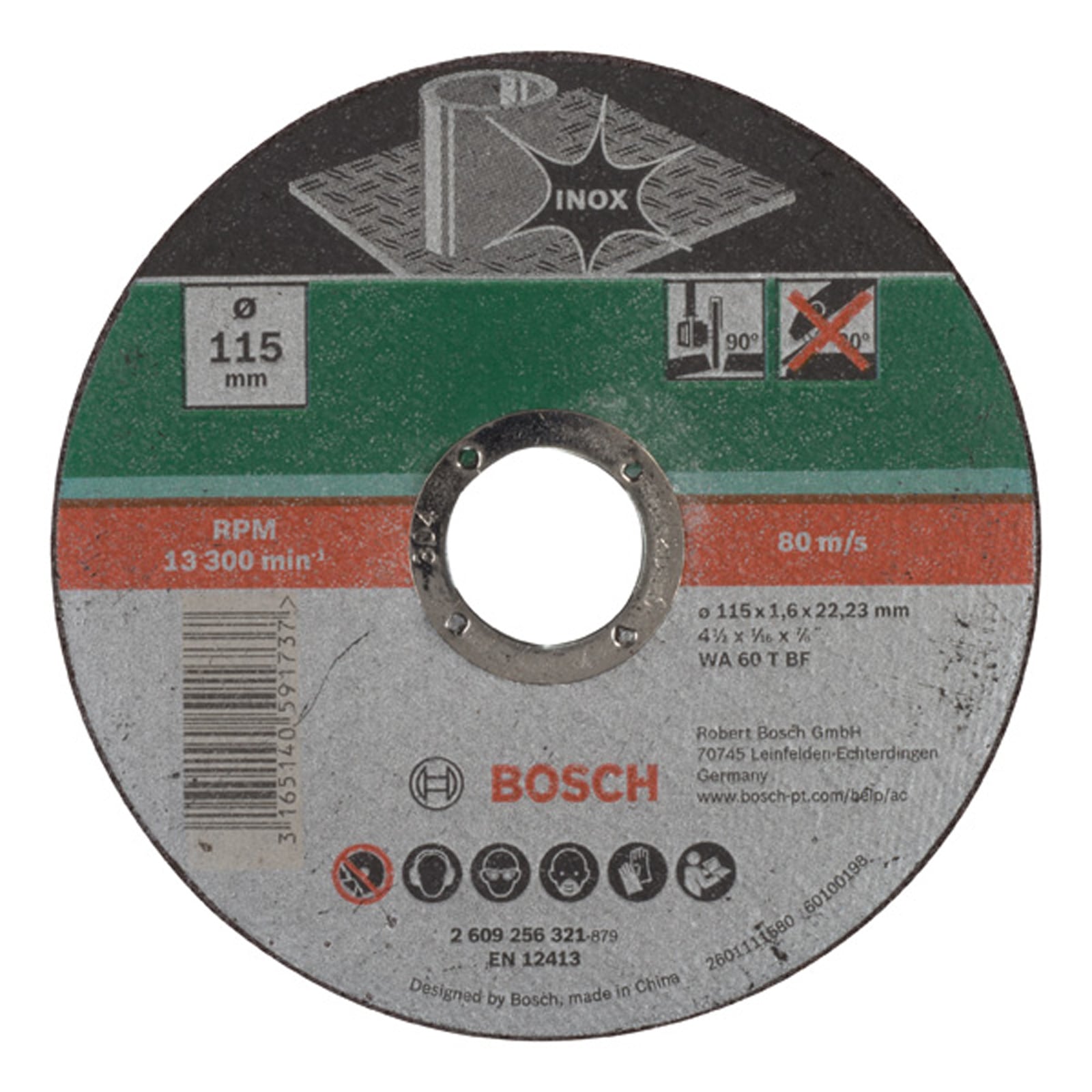 Bosch Trennscheibe gerade Inox D= 115 mm Dicke= 1,6 mm - 2609256321