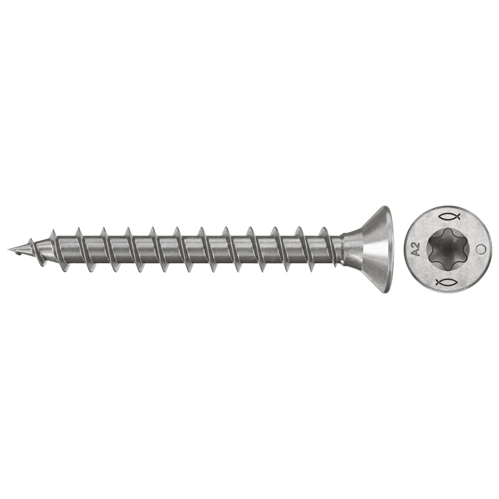 fischer Spanplattenschraube PowerFast FPF II CTF 3,0 x 30 A2 110 Senkkopf Innenst. TX Vollgew. Edelstahl A2 - 578036