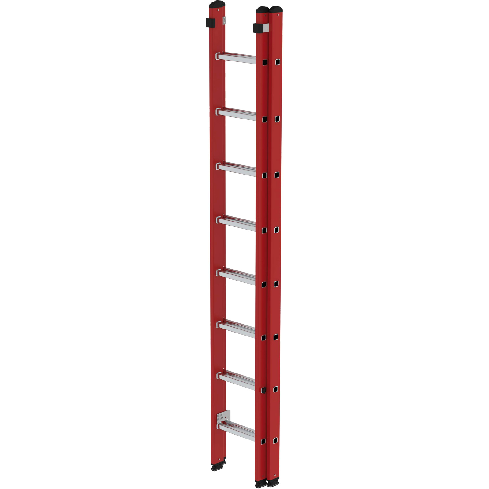 Günzburger Steigtechnik Sprossen-Schiebeleiter 2tlg. GFK/Alu ohne Traverse 2 x 8 Sprossen - 035108