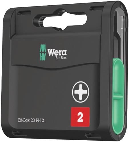 Wera Bitgroßpackung (20 Stk.) 1/4″ PH 2 Länge 25 mm - 5057750001