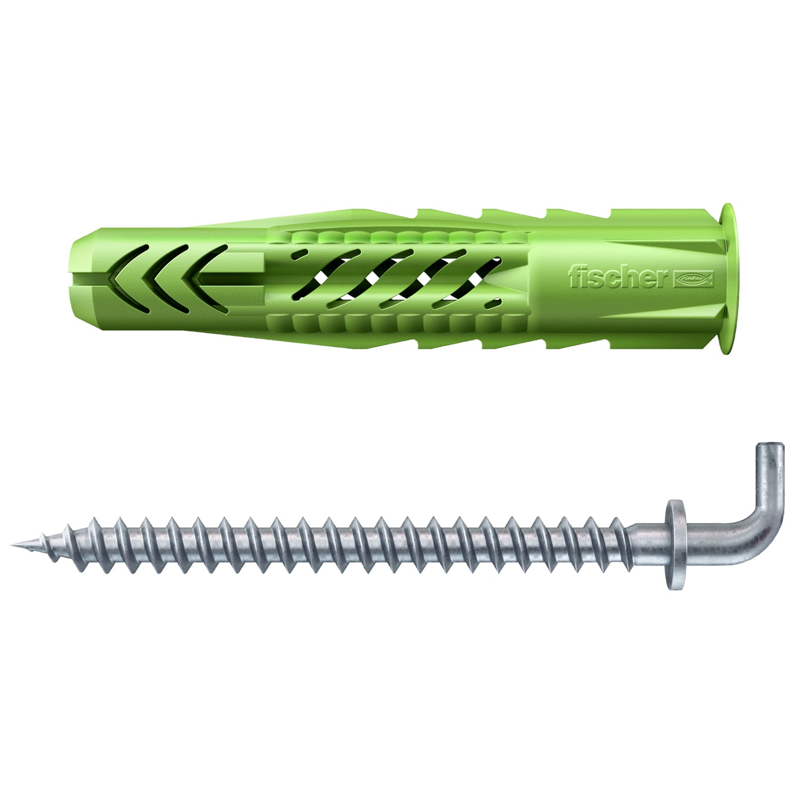 fischer Universaldübel UX Green 8 x 50 R WH mit Rand, Winkelhaken SB-Karte