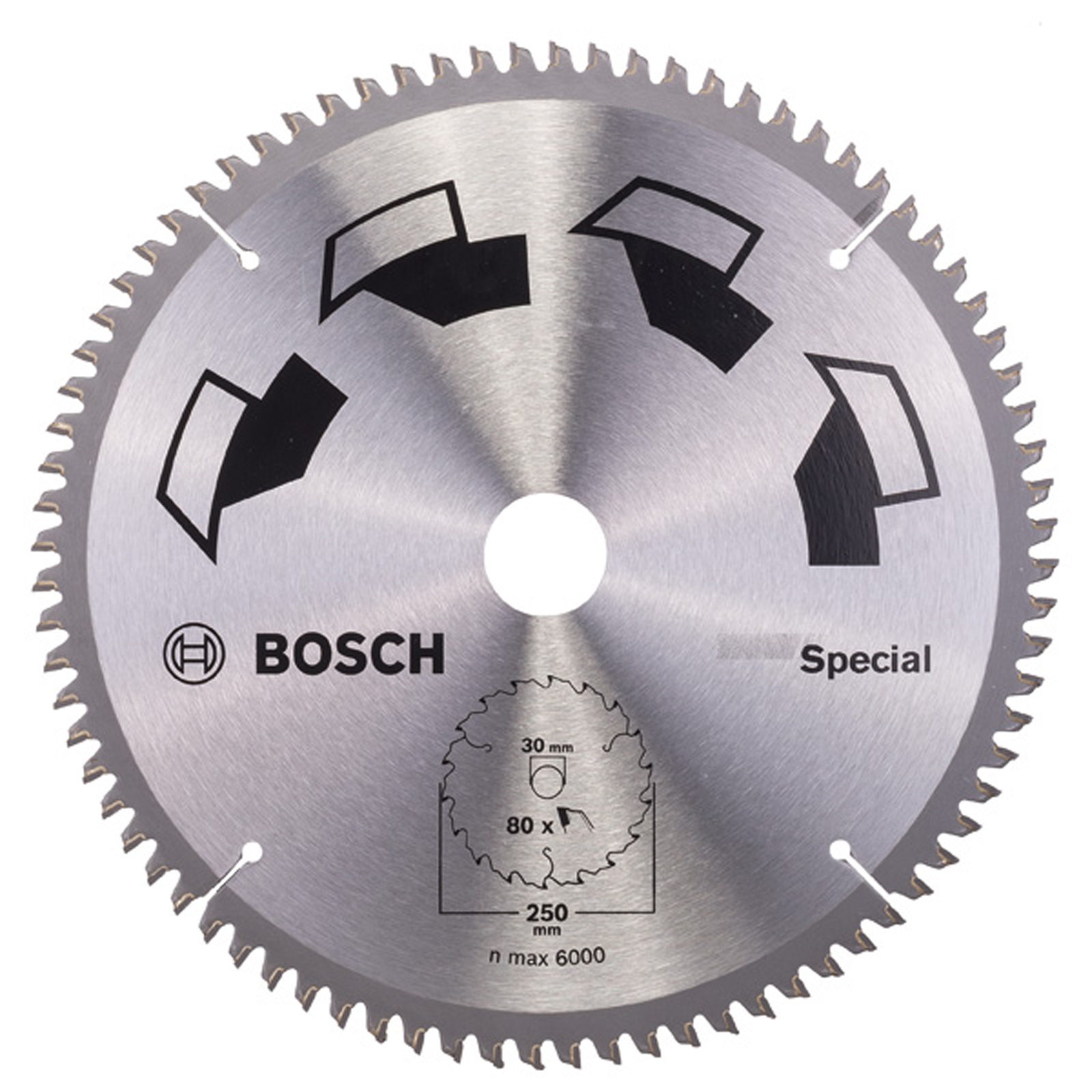 Bosch Kreissägeblatt SPECIAL D= 250 mm Bohrung= 30 mm Z= 80 - 2609256896