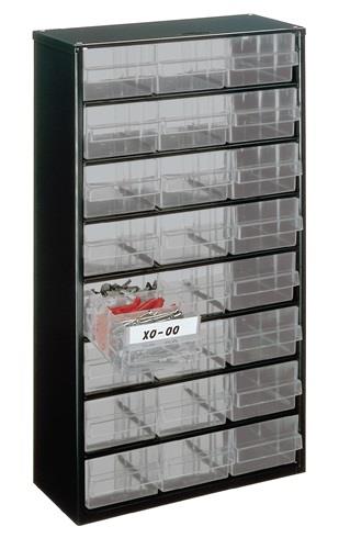 raaco Kleinteilemagazin B 306 x T 150 x H 552 mm Stahlblech mit Gummifüßen - 137409