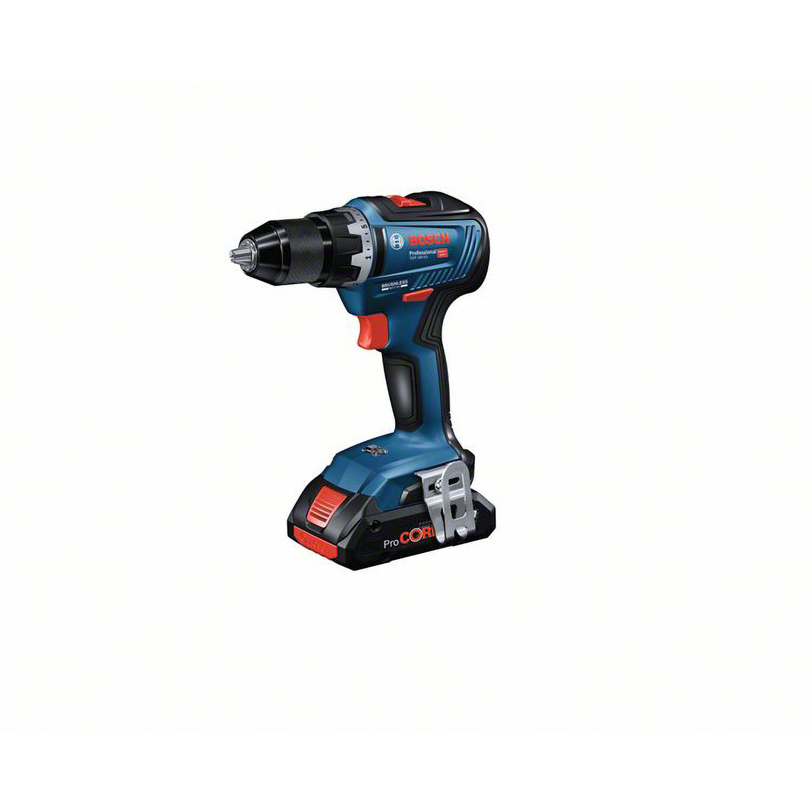 Bosch Combo Kit Akku-Bohrschrauber GSR 18V-55 + Akku-Winkelschleifer GWS 18V-7 + Akku-Bohrhammer  GBH 18V-22 mit SDS plus / 2x 4,0 Ah Akku + Ladegerät inkl. Tasche - 0615A50035