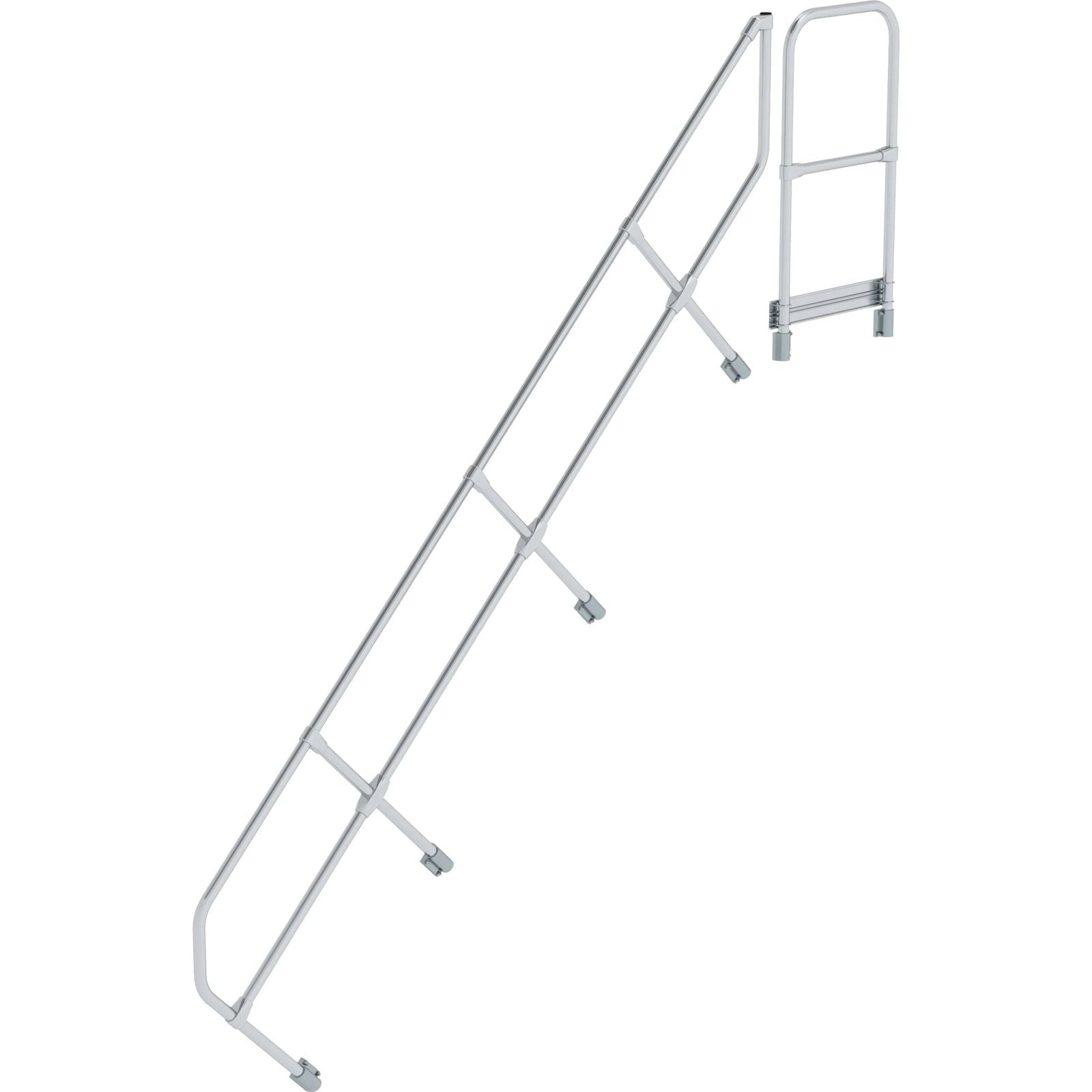 Günzburger Steigtechnik zweiter Handlauf für Treppe mit Plattform 45° mit 11 Stufen - 600511