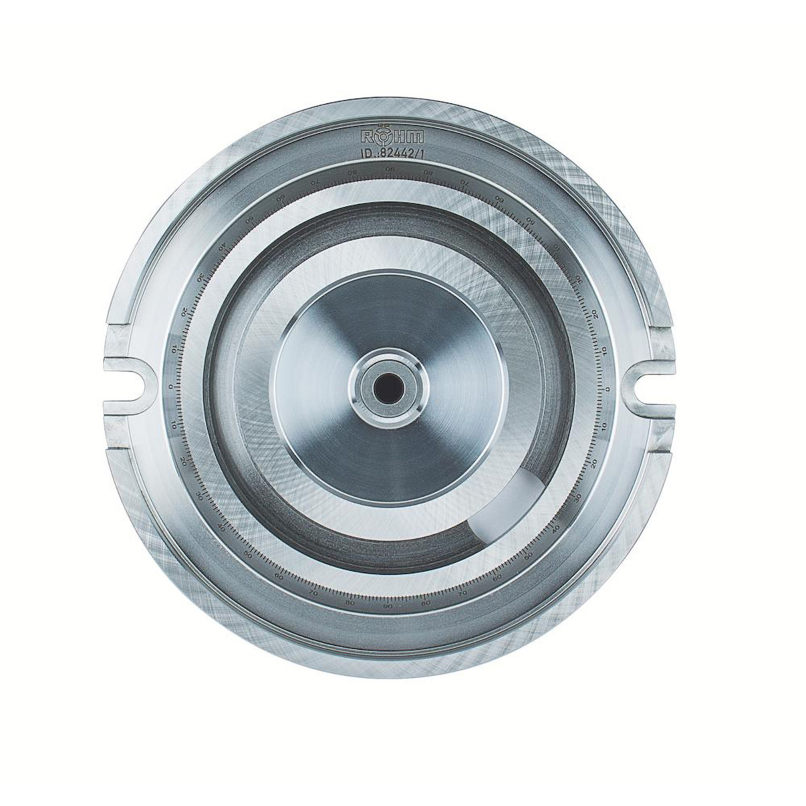 Röhm Standard-Drehplatte, Größe 1-2, mit Befestigungsschrauben und Nutensteinen - 129814