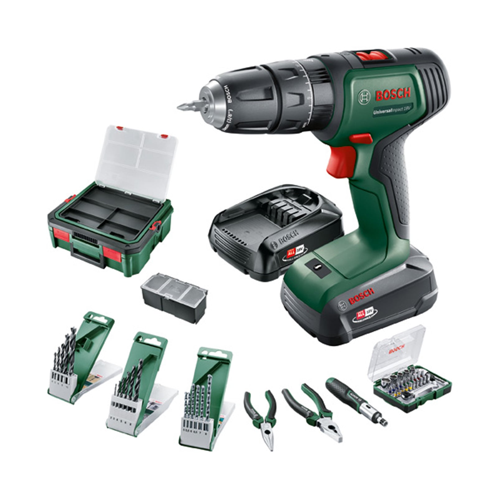 Bosch Akku-Schlagbohrmaschine UniversalImpact 18V + SystemBox