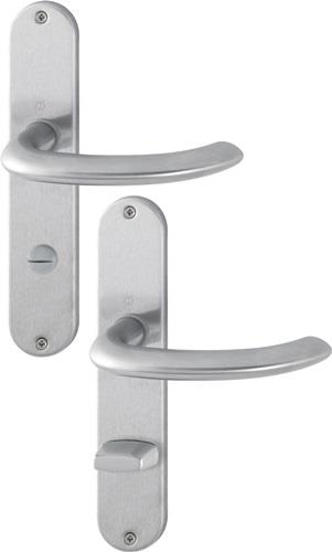 HOPPE Langschildgarnitur Mar.E1138Z/302 VA F69 SK/OL 78mm DIN L/R - 3042581