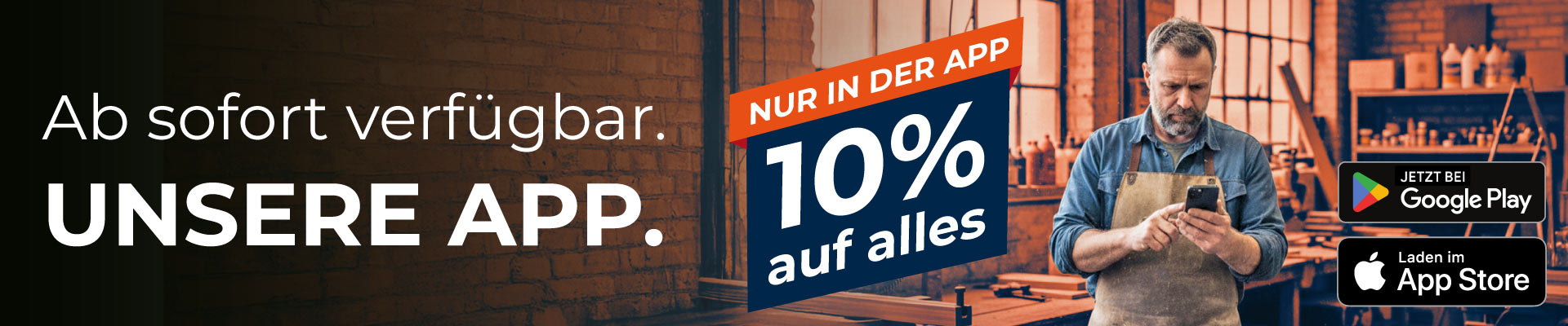 App Aktion mit 10 Prozent Rabatt beim Einkauf