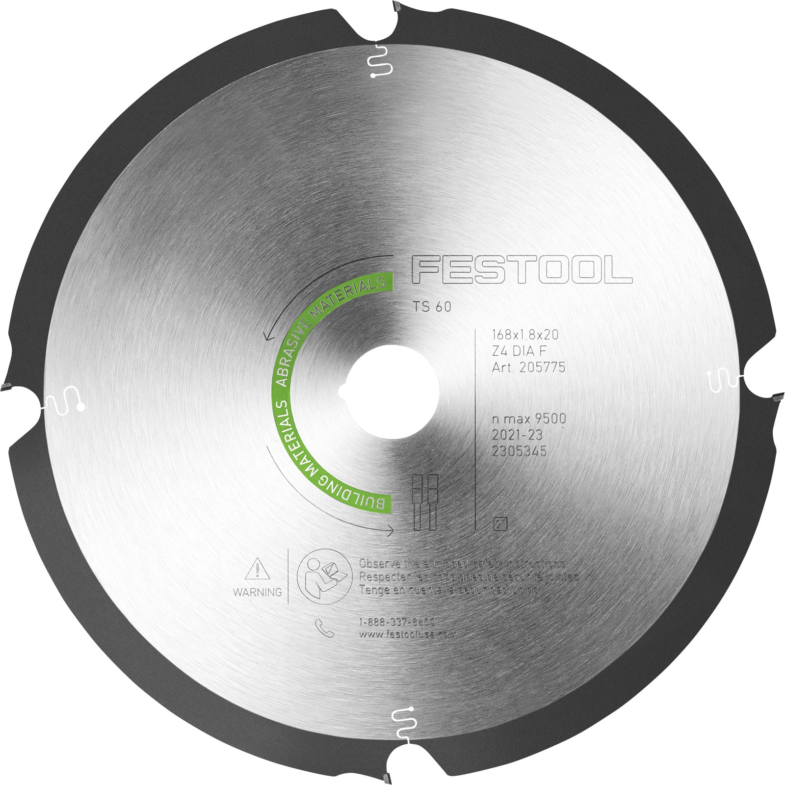 Festool Kreissägeblatt ABRASIVE MATERIALS DIA 168 x 1,8 x 20 F4 - 205769
