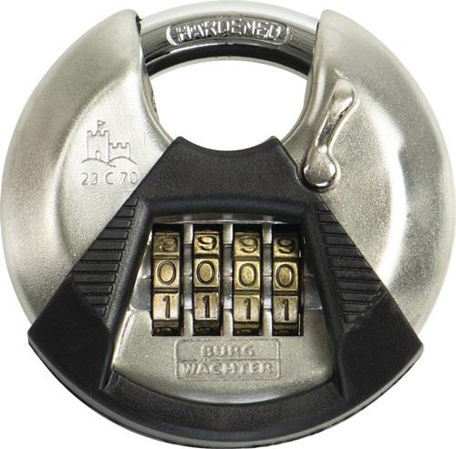 Burg Wächter Zahlenvorhangschloss Circle 23 Schlosskörperbreite 70 mm - 23 C 70 SB