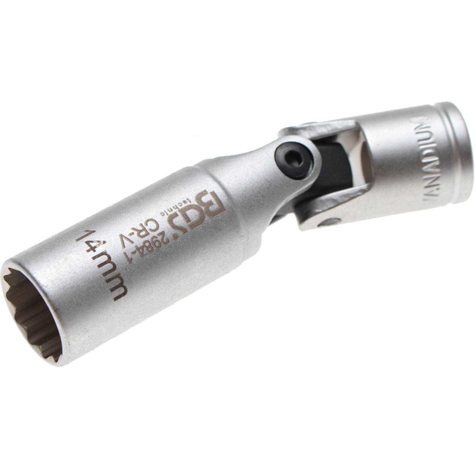 BGS Glühkerzen-Gelenk-Einsatz Zwölfkant Antrieb Innenvierkant 10 mm (3/8") SW 14 mm - 2984-1