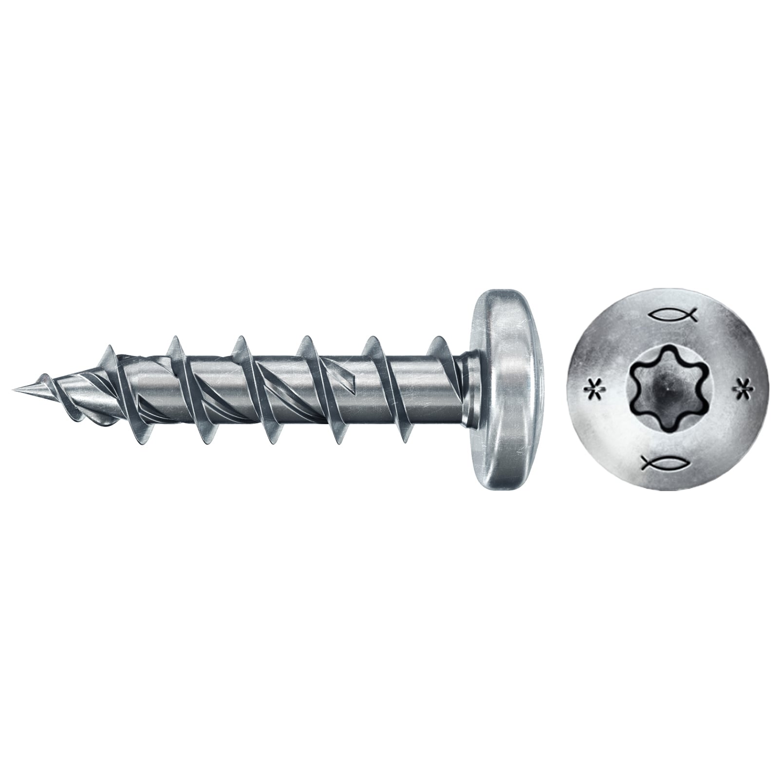 fischer Spanplattenschraube PowerFast FPF II PTF 5,0 x 30 BC 45 Panhead Innenstern TX Vollgew. - 578021
