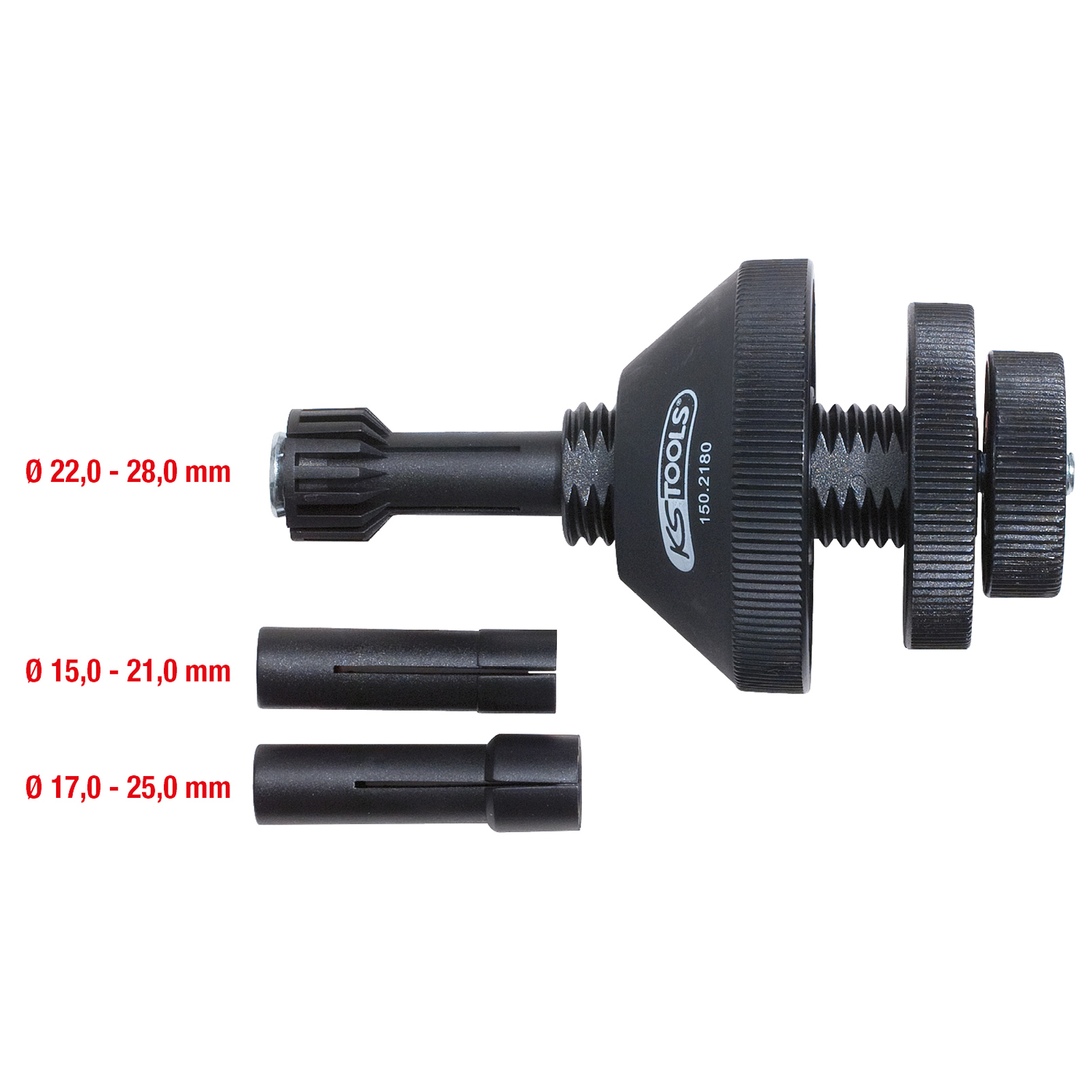 KS TOOLS Kupplungs-Zentrier-Werkzeug-Satz Ø 15 - 28 mm - 150.2180