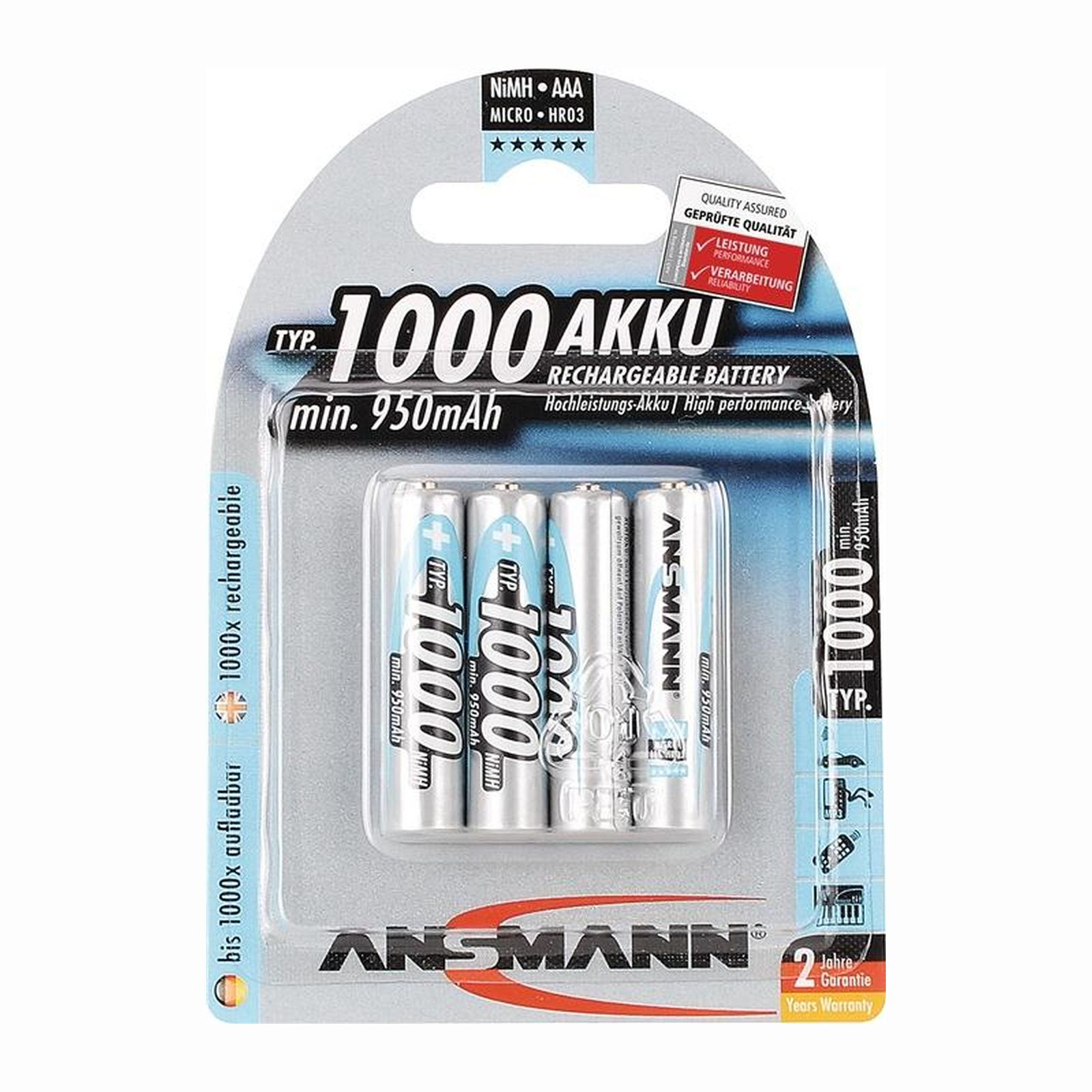 ANSMANN Akkuzelle 1,2 V 1000 mAh - 5030882