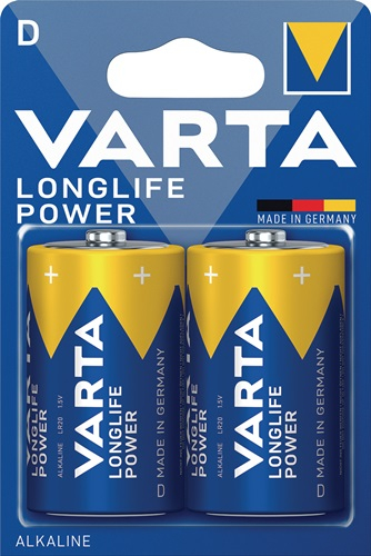 VARTA 2x Batterie Longlife Power 1,5 V D-AM1-Mono 16.500 mAh LR20 4920 - 4920121412