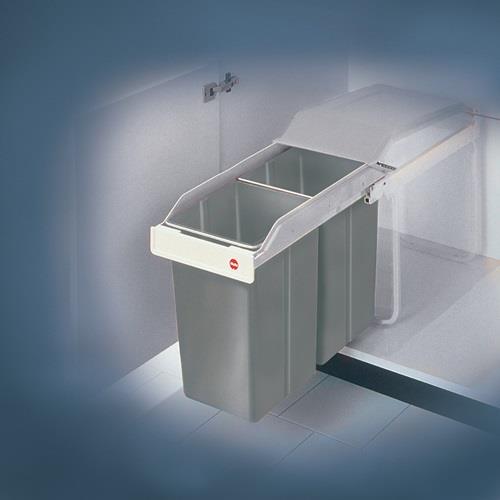 Hailo Abfallsammler Multi-Box 2 x 15 l B260xT510xH460mm grau - 3659-001