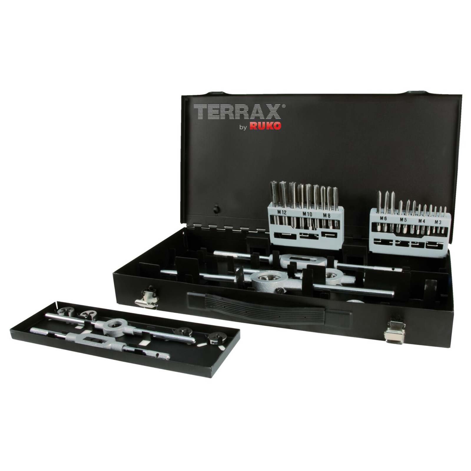 TERRAX by RUKO Gewindeschneidwerkzeug-Satz M HSS - 37 tlg. (Magazin Stahlblech) - A245020