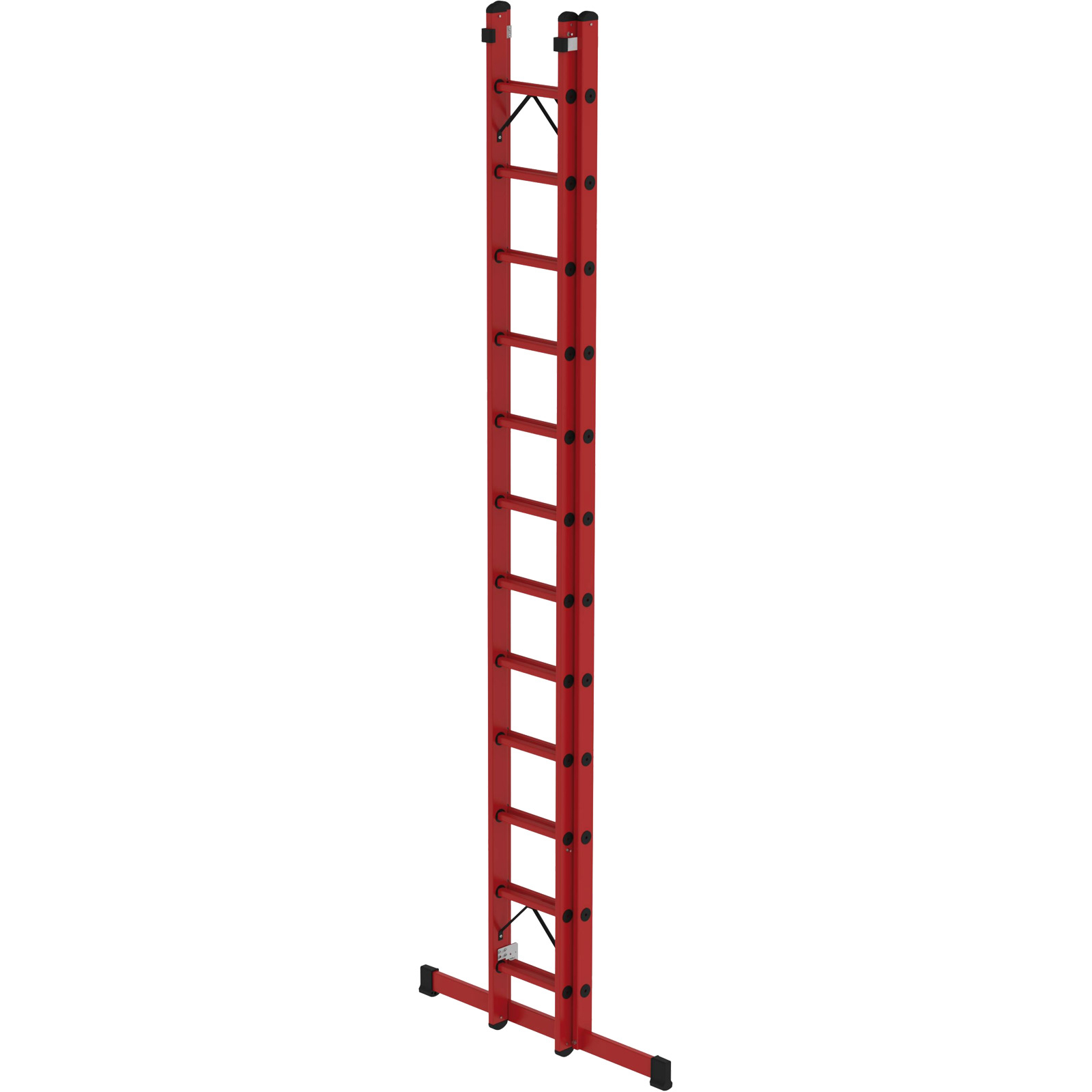 Günzburger Steigtechnik Sprossen-Schiebeleiter 2tlg. GFK mit Standard-Traverse 2 x 12 Sprossen - 036612