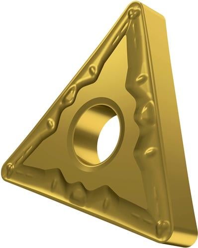 Drehwendeschneidplatte ISO TNMG 160408E-FM:TT310 D.3,81mm PVD beschichtet Gold