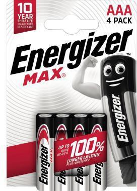 Energizer Batterie Max Alkaline E303325600 AAA LR03 4St.