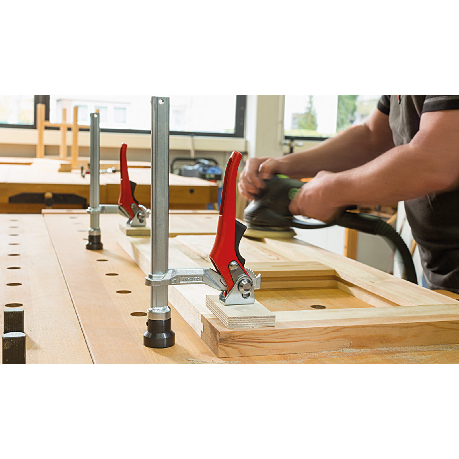 Bessey Spannelement für Schweißtische mit variabler Ausladung Hebelgriff 300 mm - TWV28-30-17H