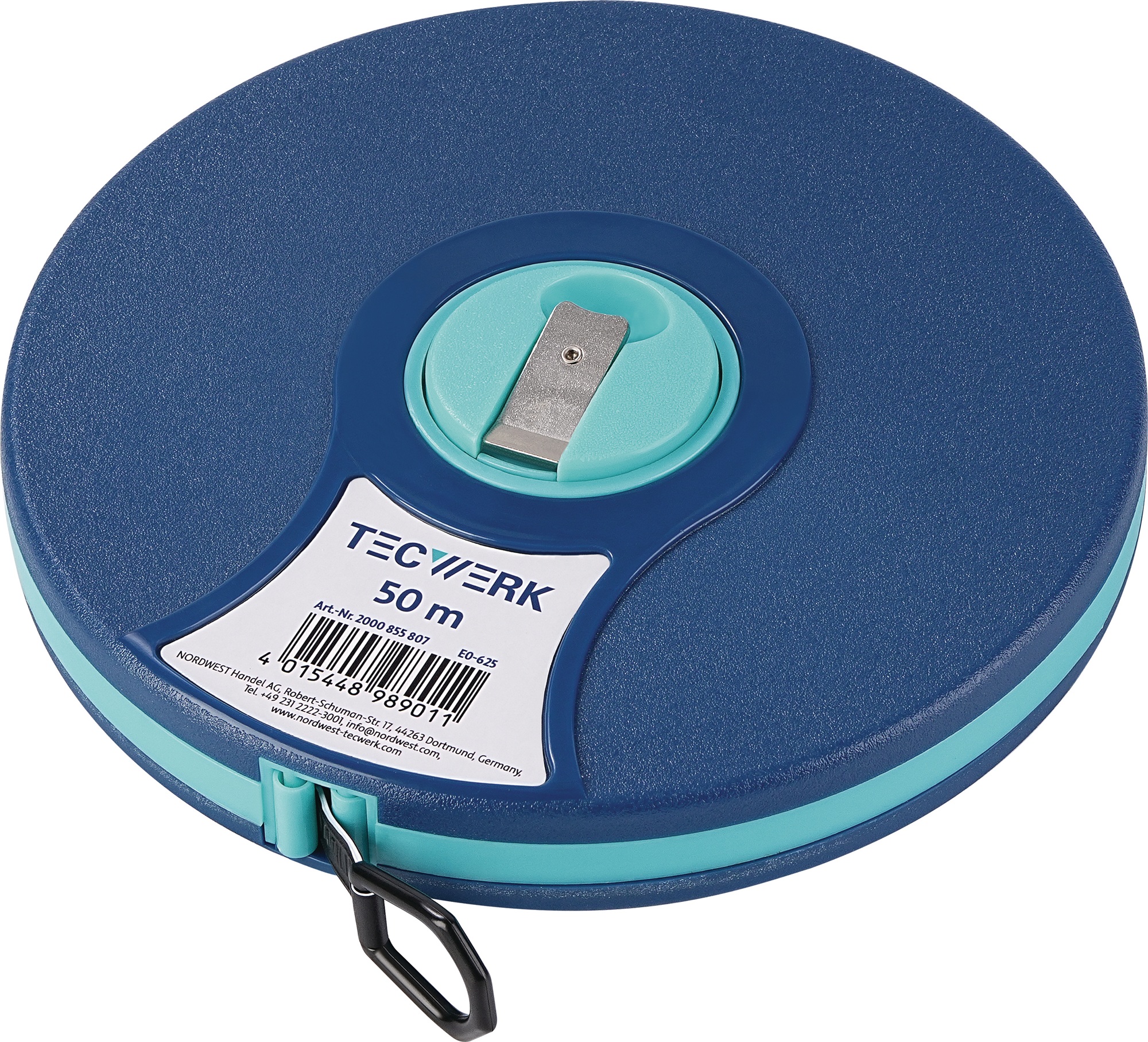 Kapselbandmaß L.50m Bandbr.13mm 2 mm/cm EG II ABS Nylon-Fiber TECWERK