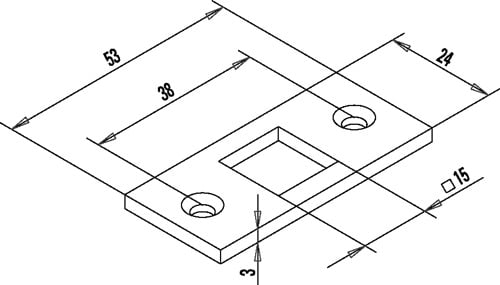 FUHR Stangenschließteil 261 zu Tor- und Türtreibriegel für St.13 mm Stahl - RS261