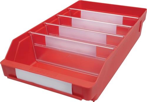Regalkasten L400 x B240 x H95 mm rot PP - 520203