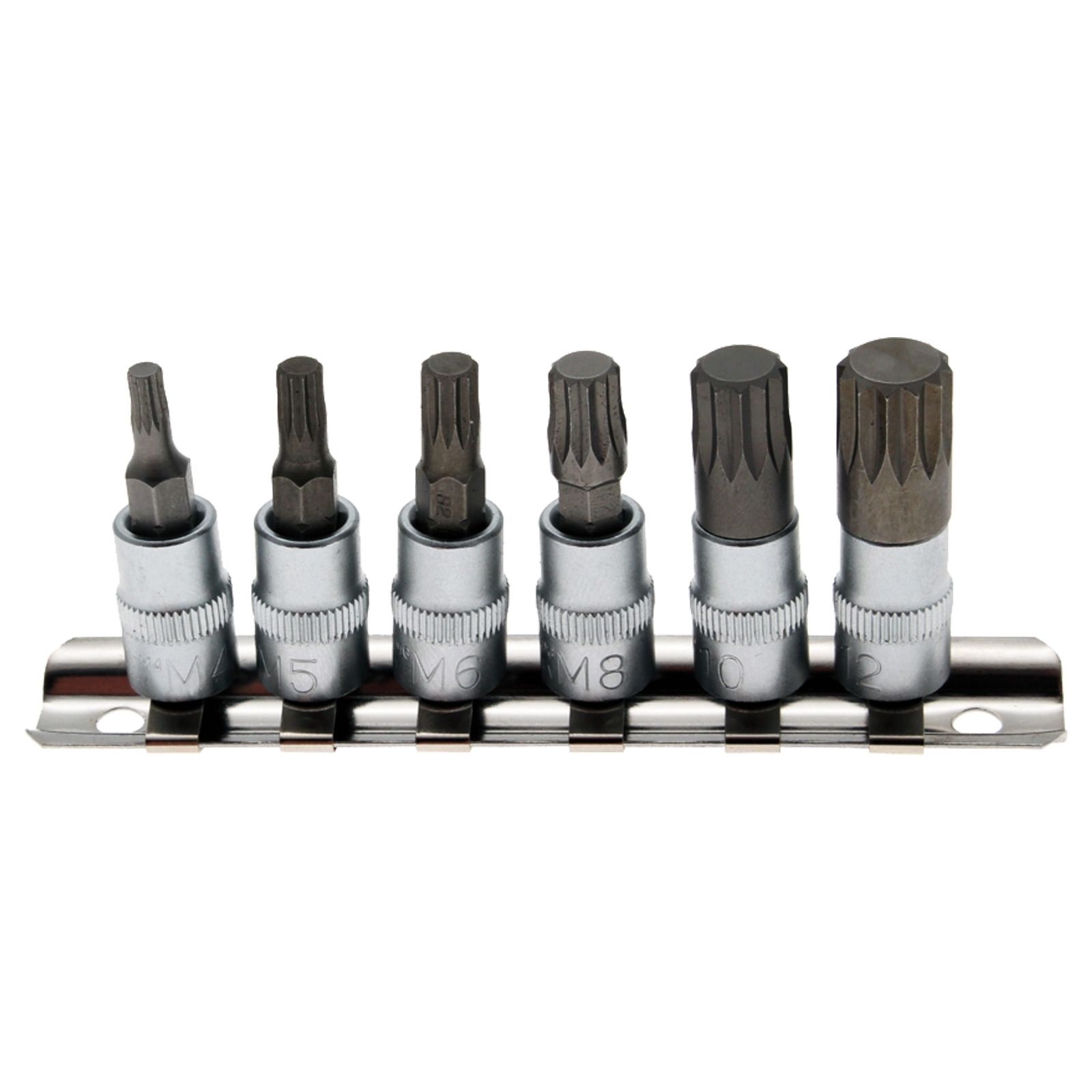 BGS Bit-Einsatz-Sortiment Innenvielzahn 6,3 (1/4), M4 - M12 - 2162