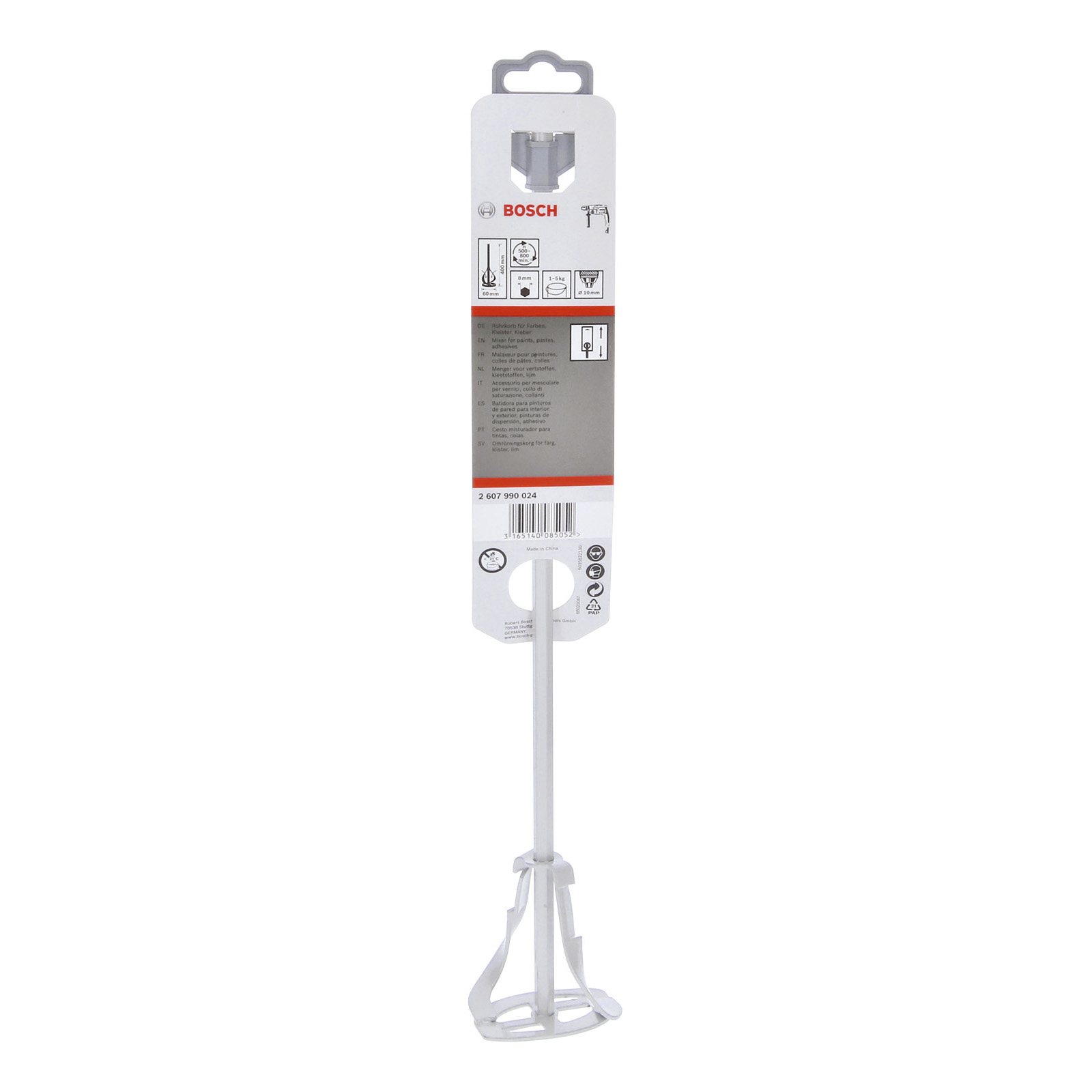 Bosch Rührkorb leicht, für Bohrmaschinen, 65 mm, 400 mm, 1-5 kg - 2607990024