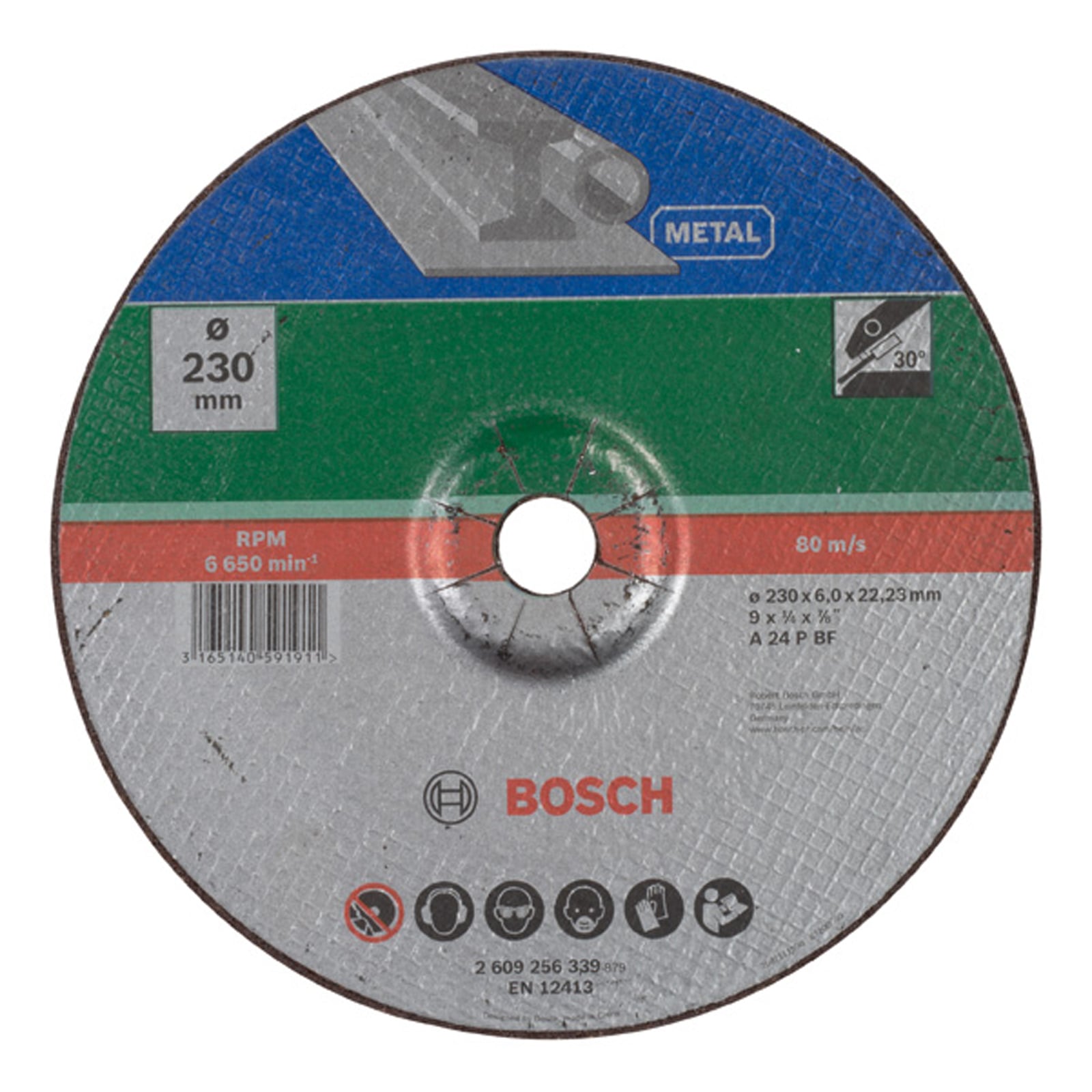 Bosch Schruppscheibe gekröpft Metall D= 230 mm - 2609256339