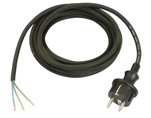 Anschlussleitung H07RN-F 2x1,5mm² 5m Konturenstecker schwarz WEINGÄRTNER