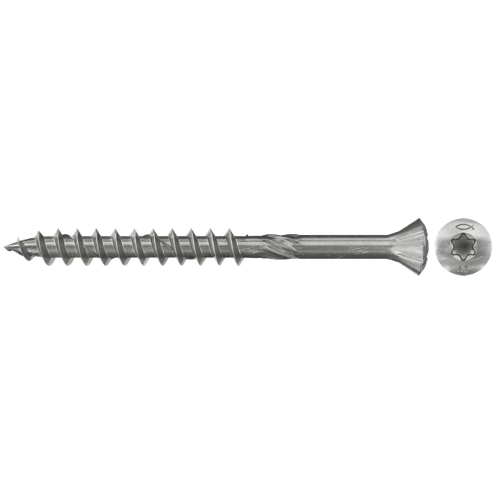 Fischer 200x Holzfassadenschraube FFSII-RT6 4,5 x 60 mm Senkkopf nicht rostender Stahl A2 Teilgewinde Innenstern TX - 548562