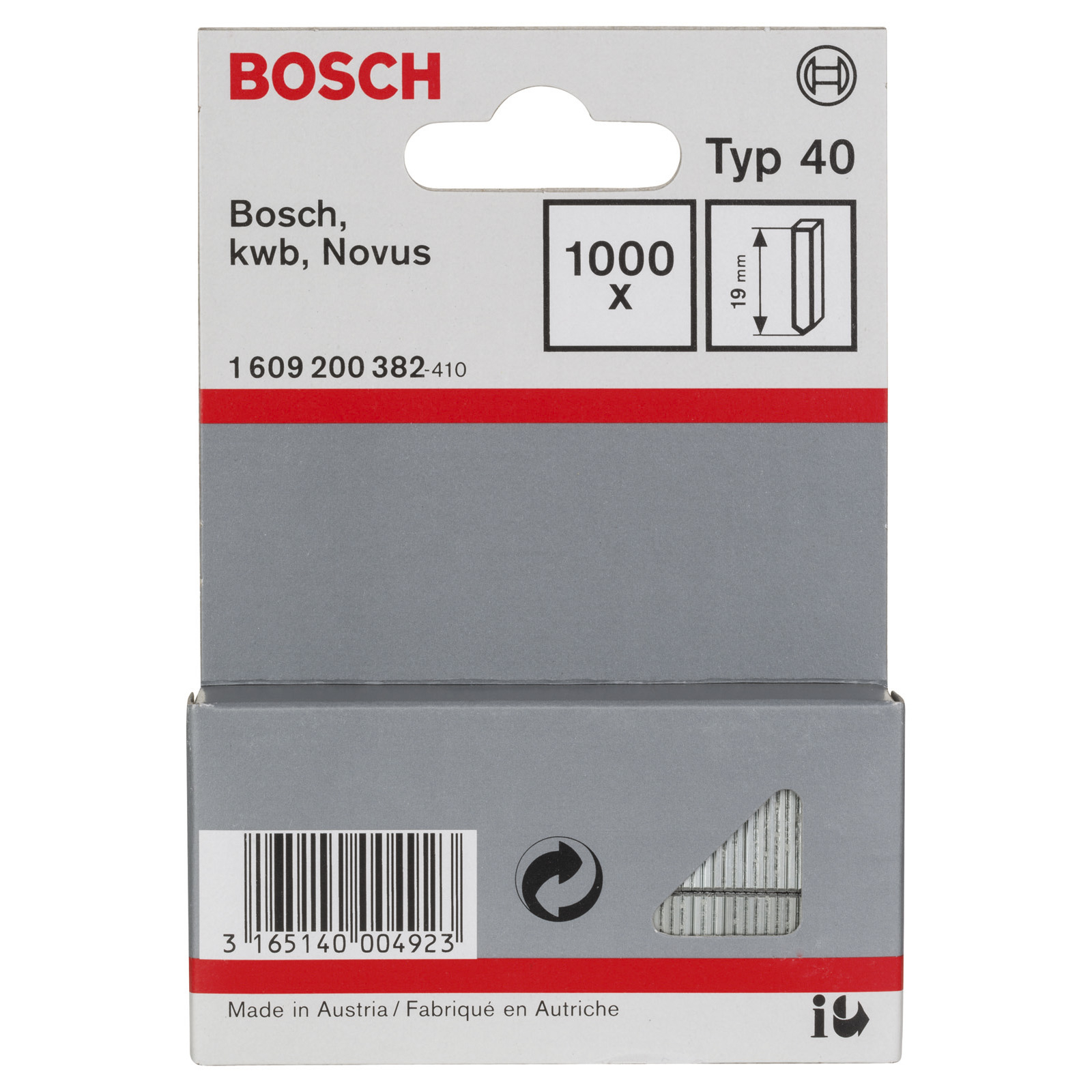 Bosch Stift Typ 40, 19 mm - 1609200382