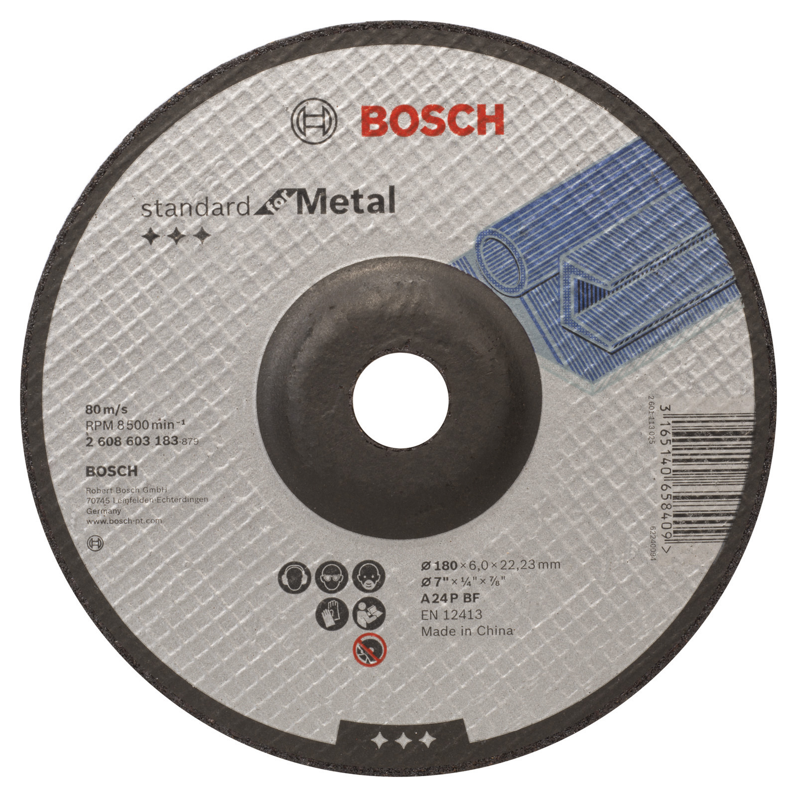 Bosch Schruppscheibe gekröpft Standard for Metal A 24 P BF 180 mm - 2608603183