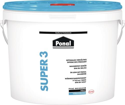 PONAL Holzleim Wasserfest/Super 3 10kg EN 204: D3 Eimer - PN3SN