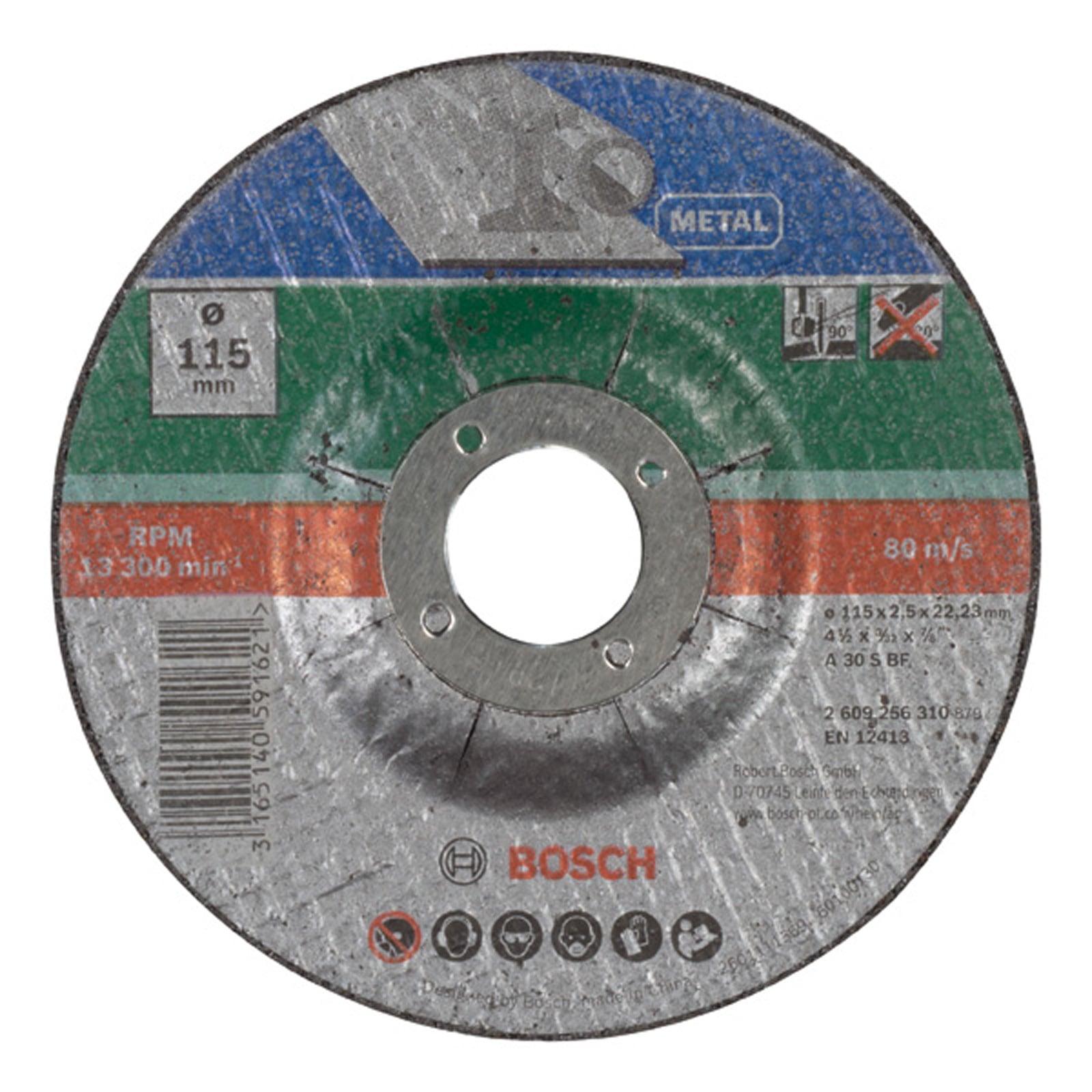 Bosch Trennscheibe gekröpft, Metall D= 115 mm - 2609256310