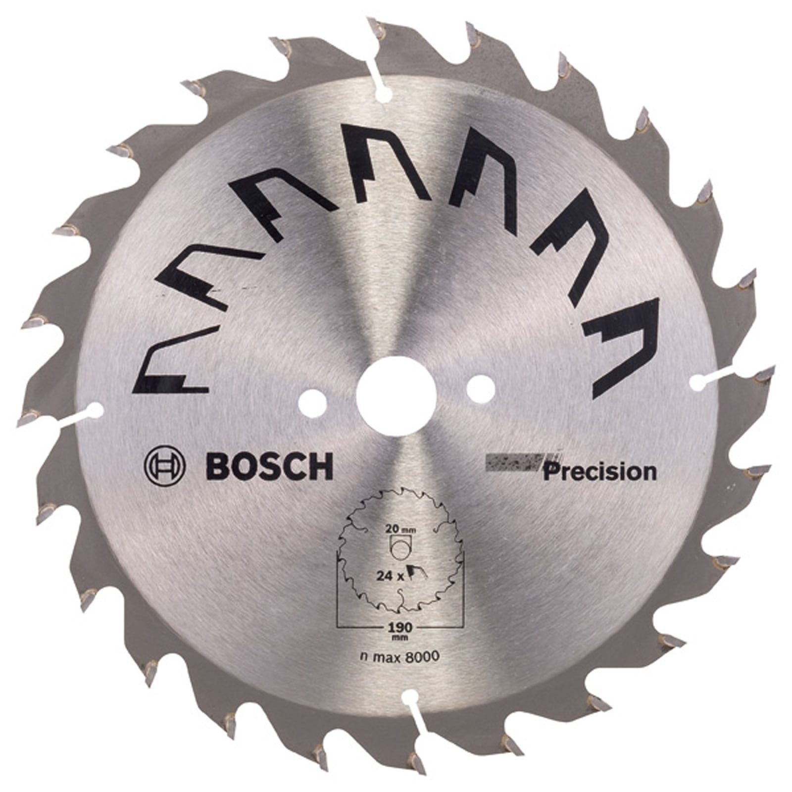 Bosch Kreissägeblatt PRECISION D= 190 mm Bohrung= 20 mm Z= 24 - 2609256866