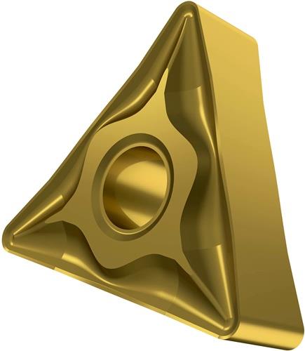 Drehwendeschneidplatte ISO TNMG 160404E-NF:T8315 D.3,81mm PVD beschichtet Gold