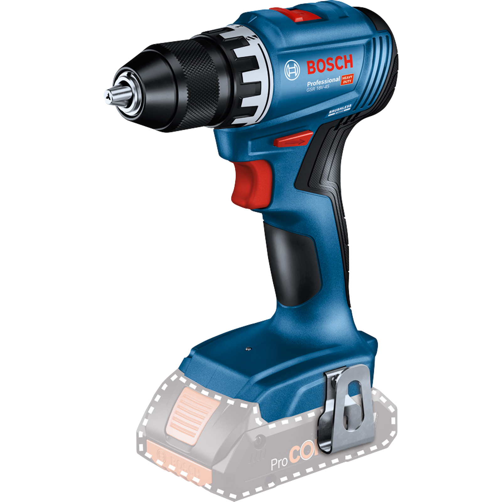 Bosch Akku-Bohrschrauber GSR 18V-45 Solo - 06019K3200