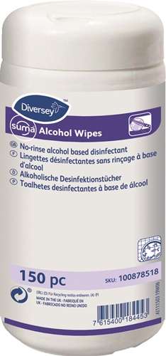 SUMA Desinfektionstücher Alcohol Wipes 150 Tücher Dose - 100878518