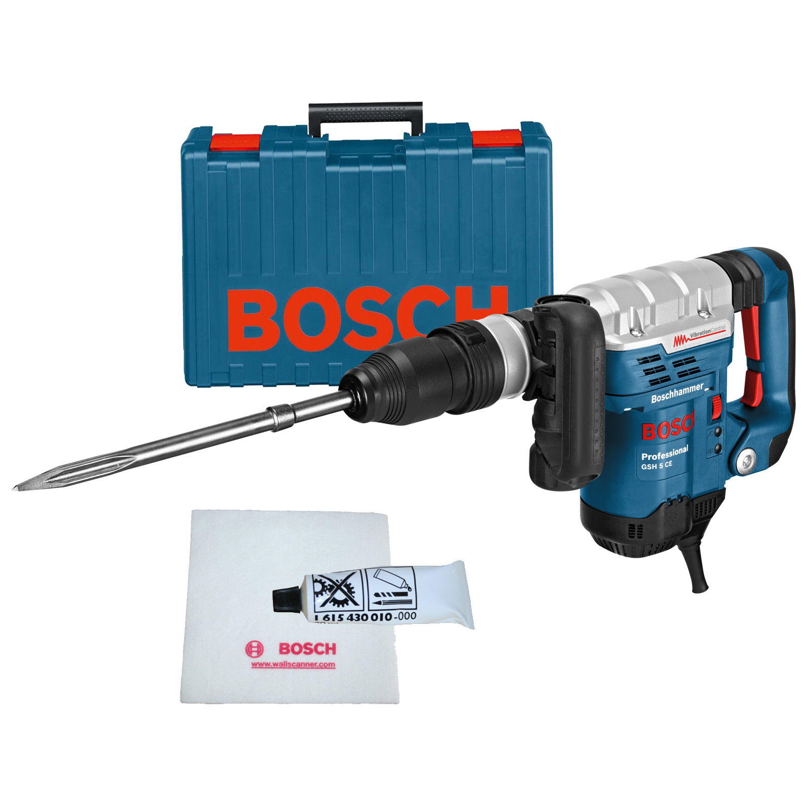 Bosch Schlaghammer mit SDS-max GSH 5 CE 1.150 W im Handwerkerkoffer - 0611321000