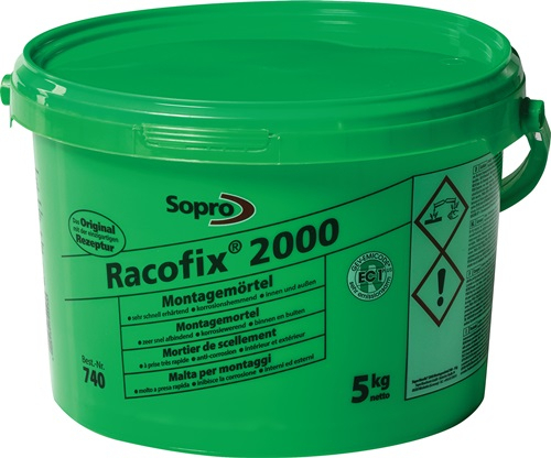 SOPRO Montagemörtel Racofix 2000 1:3 Raumteile (Wasser/Mörtel) 5kg Eimer - 74043