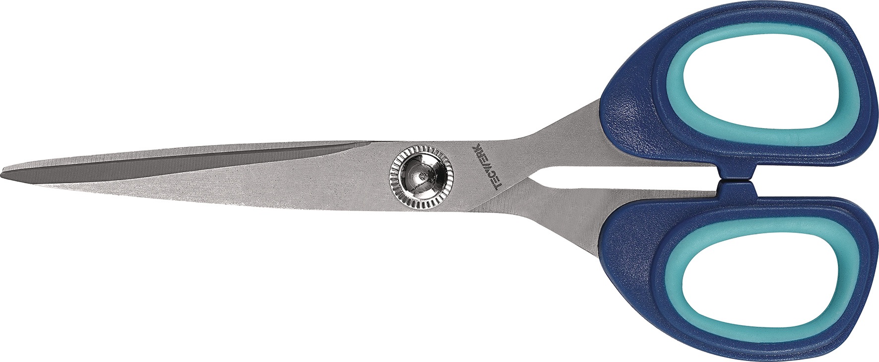 Universalschere 180mm m.2K-Auge titanbeschichtet schwarz/grau TECWERK