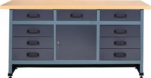 Werkbank B1700xT600xH840mm 9 Schubl. - 19870