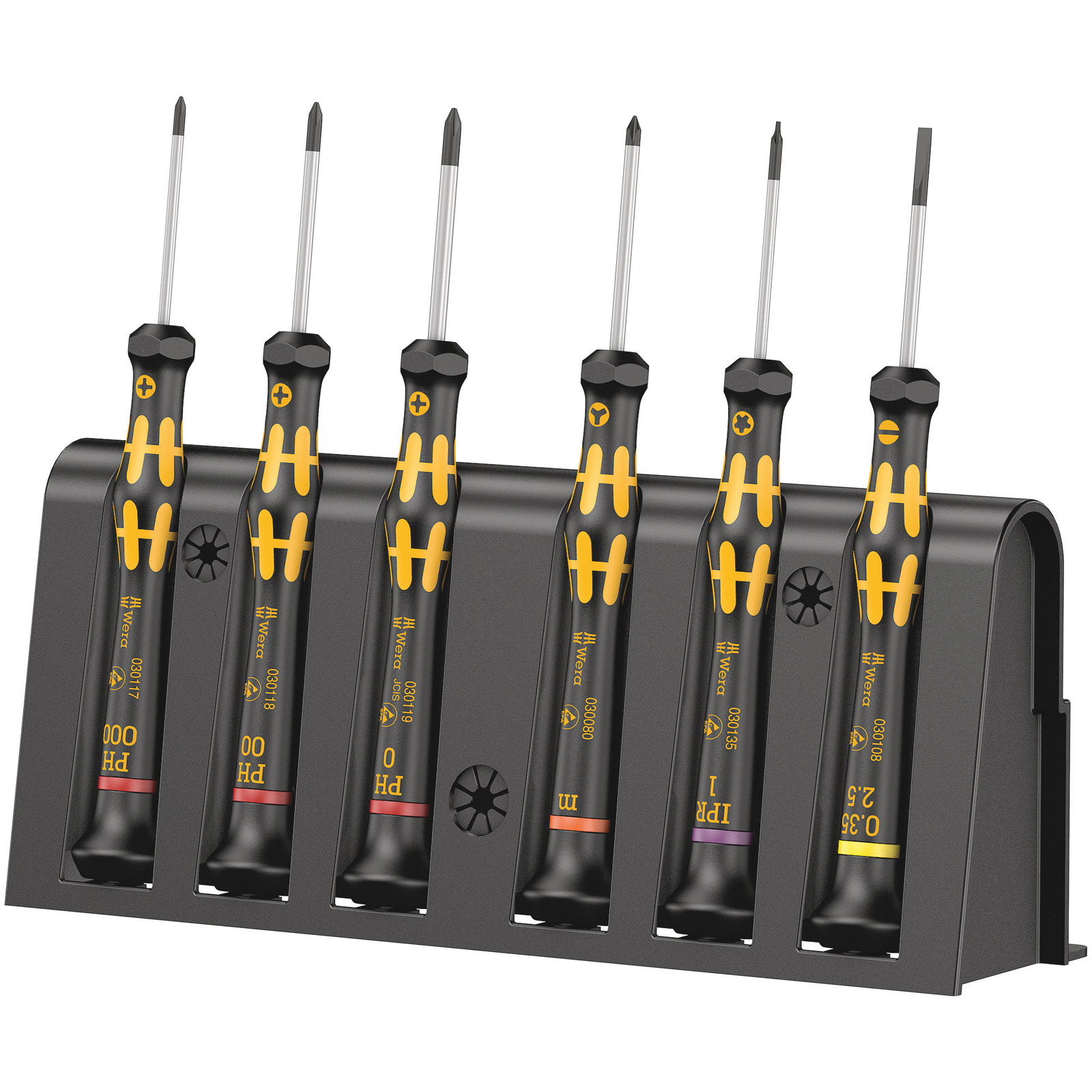 Wera 1550/6 ESD Elektroniker-Schraubendrehersatz + Rack - 05030180001